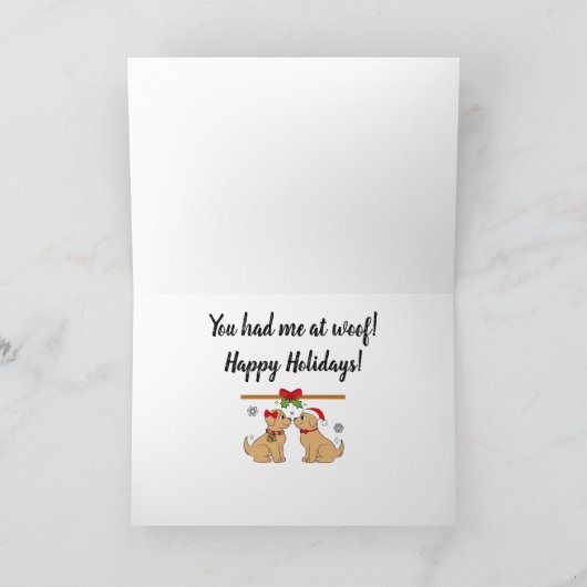 Kerstpapaverliefde Golden Retrievers Feestdagen Kaart (Binnen)