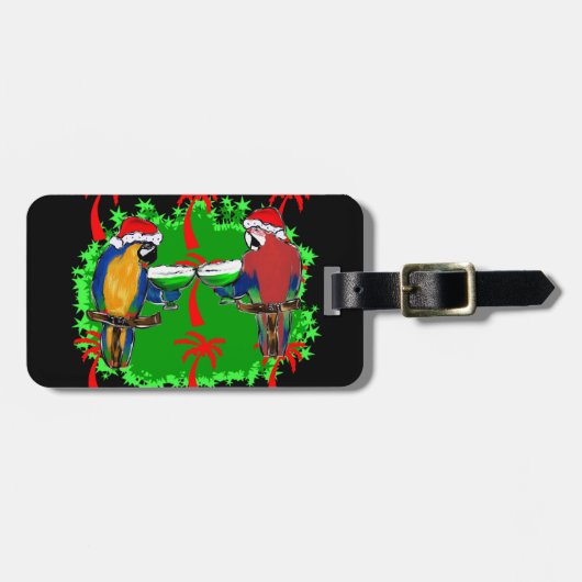 KERSTPAPEGAAIEN BAGAGELABEL (Voorkant horizontaal)
