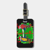 KERSTPAPEGAAIEN BAGAGELABEL (Voorkant verticaal)