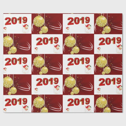 kerstpapier 2019 cadeaupapier (Vlak)