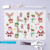Kerstpapier 2020 Gezichtsmasker Santa Reindeer Tissuepapier (Craft)