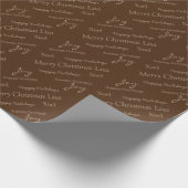 kerstpapier - Aangepaste naam Cadeaupapier (Hoek)
