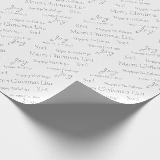 kerstpapier - Aangepaste naam Cadeaupapier (Hoek)