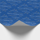 kerstpapier Aangepaste naam Merry Christm Cadeaupapier (Hoek)