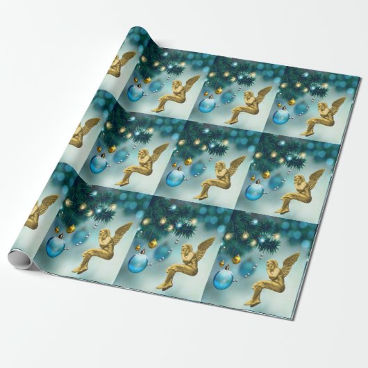 kerstpapier Angel Cadeaupapier (Uitgerold)