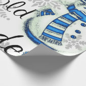 kerstpapier Baby dat buiten koud is Cadeaupapier (Hoek)