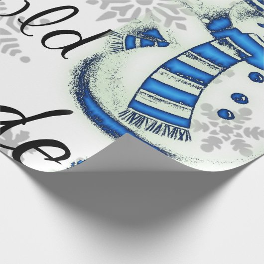 kerstpapier Baby dat buiten koud is Cadeaupapier (Hoek)