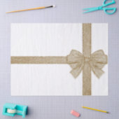 kerstpapier, Beige Bow Tissuepapier (Craft)