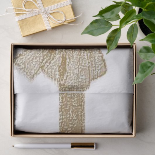 kerstpapier, Beige Bow Tissuepapier (Geschenk)