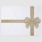 kerstpapier, Beige Bow Tissuepapier (Voorkant)
