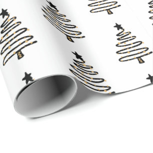 kerstpapier - Bomen Cadeaupapier