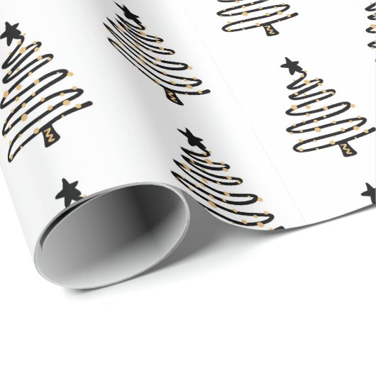 kerstpapier - Bomen Cadeaupapier (Rol Hoek)