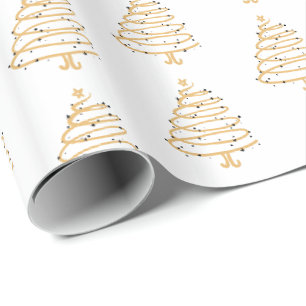 kerstpapier - Bomen Cadeaupapier