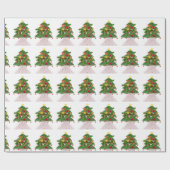 kerstpapier - Boom Cadeaupapier (Vlak)