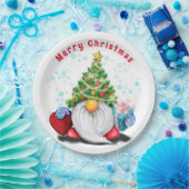 kerstpapier Bord met cadeau (Feest)