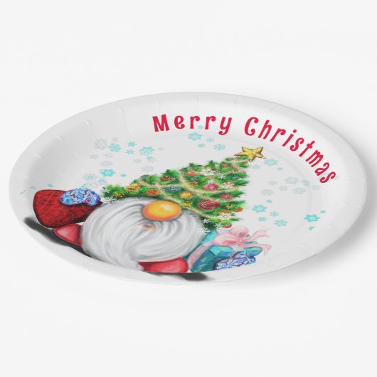 kerstpapier Bord met cadeau (Gekanteld)