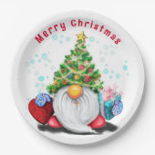 kerstpapier Bord met cadeau (Voorkant)