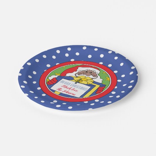 kerstpapier Bord Santa Personaliseren (Gekanteld)