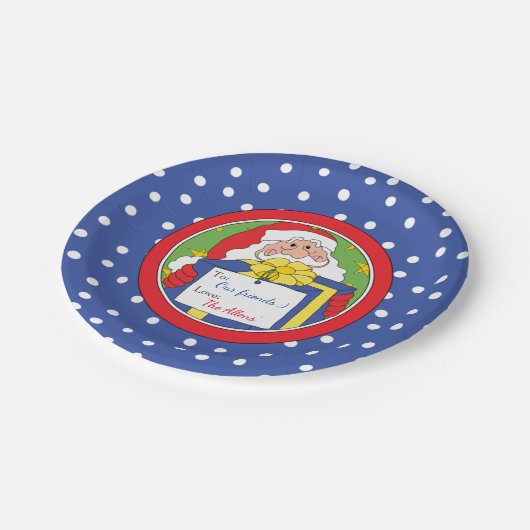 kerstpapier Bord "Santa" personaliseren (Gekanteld)