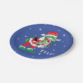 kerstpapier Bord TySANTAsaurus (Gekanteld)