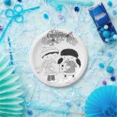 Kerstpapier Bord, Vrolijk kerstfeest Papieren Bordje (Feest)