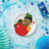 Kerstpapier Borden, African Angel Papieren Bordje (Feest)