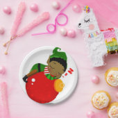 Kerstpapier Borden, African Angel Papieren Bordje (Feest)