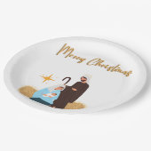 Kerstpapier borden kerststal papieren bordje (Gekanteld)