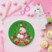 Kerstpapier, Borden met prettige kerstfeestdagenEl Papieren Bordje (Feest)