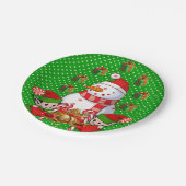 Kerstpapier, Borden met prettige kerstfeestdagenEl Papieren Bordje (Gekanteld)