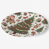 kerstpapier - borden papieren bordje (Gekanteld)