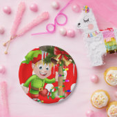 kerstpapier Borden, pretkerst Elf Papieren Bordje (Feest)