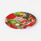 kerstpapier Borden, pretkerst Elf Papieren Bordje (Gekanteld)