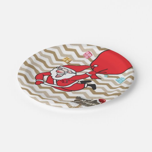 Kerstpapier, Borden, pretkerst, kerstmis Papieren Bordje (Gekanteld)