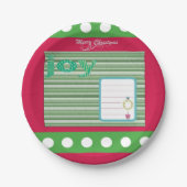 Kerstpapier, Borden, pretkerst Papieren Bordje (Voorkant)