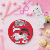 Kerstpapier, Borden, pretkerst Papieren Bordje (Feest)