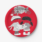 Kerstpapier, Borden, pretkerst Papieren Bordje (Voorkant)