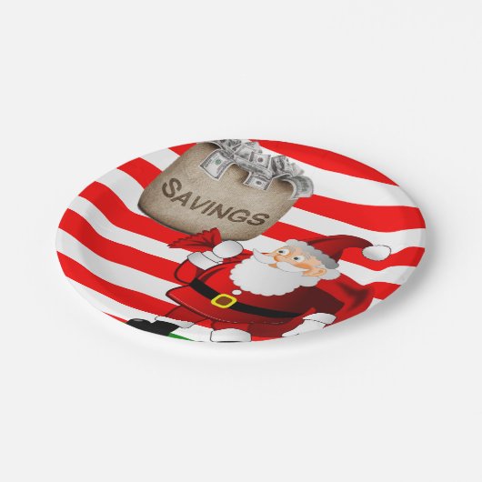 Kerstpapier, Borden voor kerstmis, kerstmis Papieren Bordje (Gekanteld)