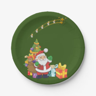 Kerstpapier, Borden voor kerstmis, kerstmis Papieren Bordje