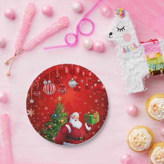 Kerstpapier, Borden voor kerstmis, kerstmis Papieren Bordje (Feest)