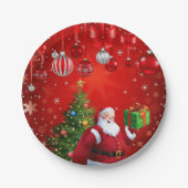 Kerstpapier, Borden voor kerstmis, kerstmis Papieren Bordje (Voorkant)