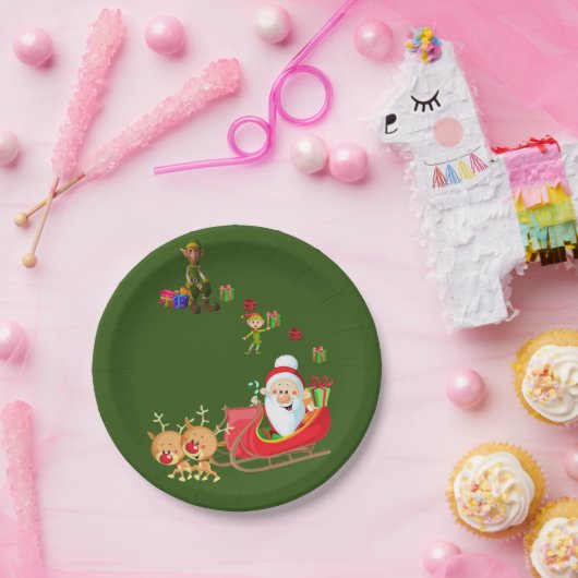 Kerstpapier, Borden voor kerstmis, kerstmis Papieren Bordje (Feest)