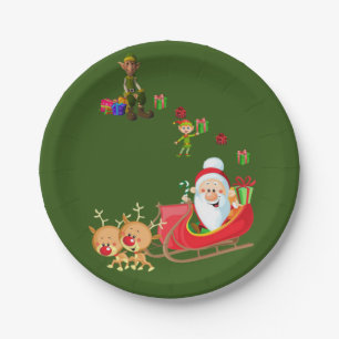 Kerstpapier, Borden voor kerstmis, kerstmis Papieren Bordje