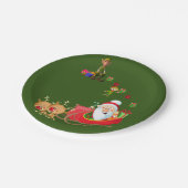 Kerstpapier, Borden voor kerstmis, kerstmis Papieren Bordje (Gekanteld)