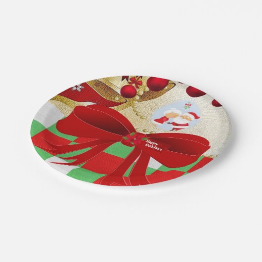 Kerstpapier, Borden voor kerstmis, kerstmis Papieren Bordje (Gekanteld)