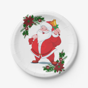 Kerstpapier, Borden voor kerstmis, kerstmis Papieren Bordje