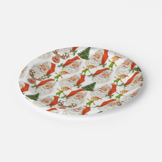 Kerstpapier, Borden voor kerstmis, kerstmis Papieren Bordje (Gekanteld)