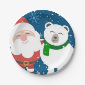 Kerstpapier, Borden voor kerstmis, kerstmis Papieren Bordje (Voorkant)