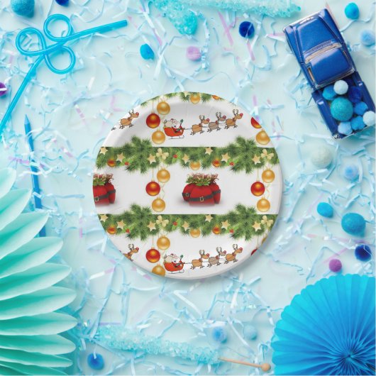 Kerstpapier, Borden voor kerstmis, kerstmis Papieren Bordje (Feest)