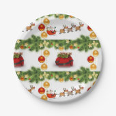 Kerstpapier, Borden voor kerstmis, kerstmis Papieren Bordje (Voorkant)